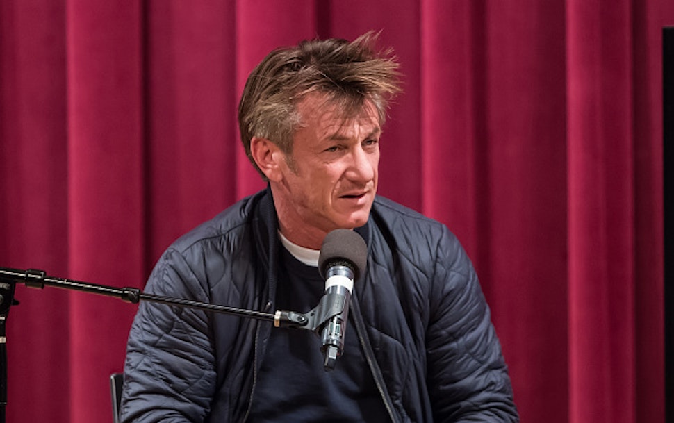 PHILADELPHIA, PA - MARCH 29: Actor and author Sean Penn discusses his new book 'Bob Honey Who Just Do Stuff: A Novel' at Free Library of Philadelphia on March 29, 2018 in Philadelphia, Pennsylvania.