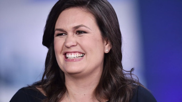 NEW YORK, NEW YORK - SEPTEMBER 17: (EXCLUSIVE COVERAGE) FOX News Contributor Sarah Huckabee Sanders visit "The Story with Martha MacCallum" on September 17, 2019 in New York City. (Photo by Steven Ferdman/Getty Images)