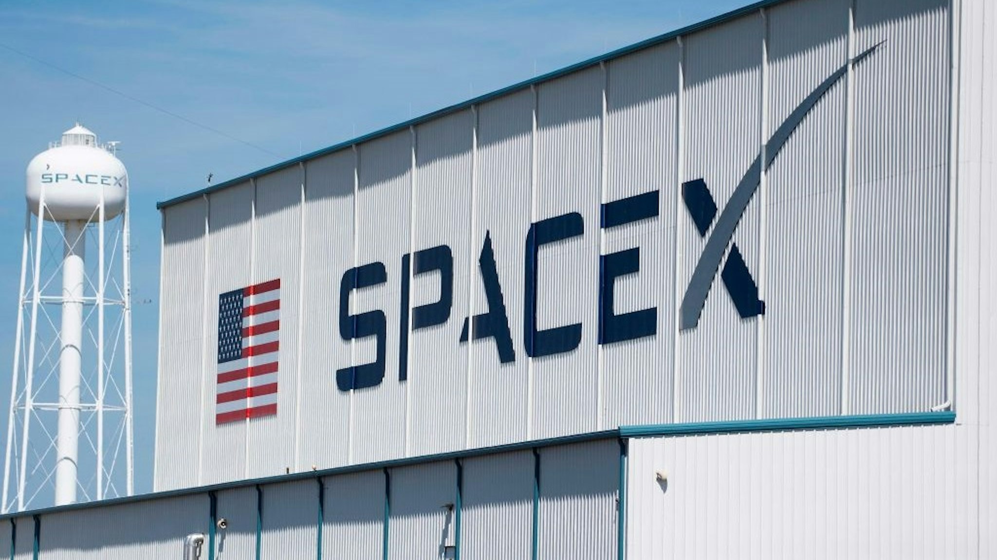 The SpaceX hangar on Pad 39A on March 1, 2019, at Kennedy Space Center in Florida on March 1, 2019.