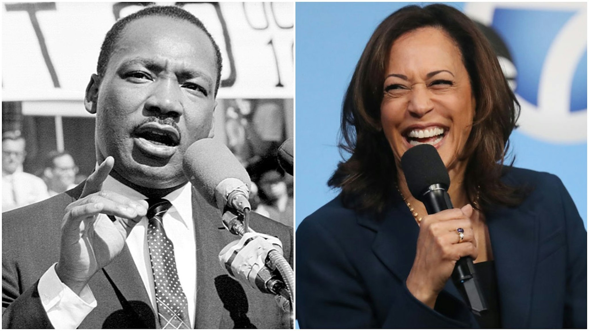 Martin Luther King Jr. and Kamala Harris