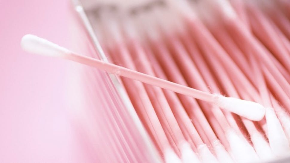 Cotton buds, close up Cotton buds, close up