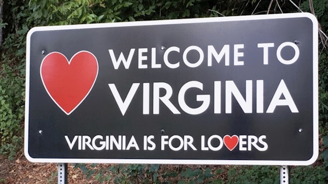 Welcome to Virginia Sign - Virginia, USA - stock photo Welcome to Virginia, Virginia is For Lovers Sign - Virginia, USA