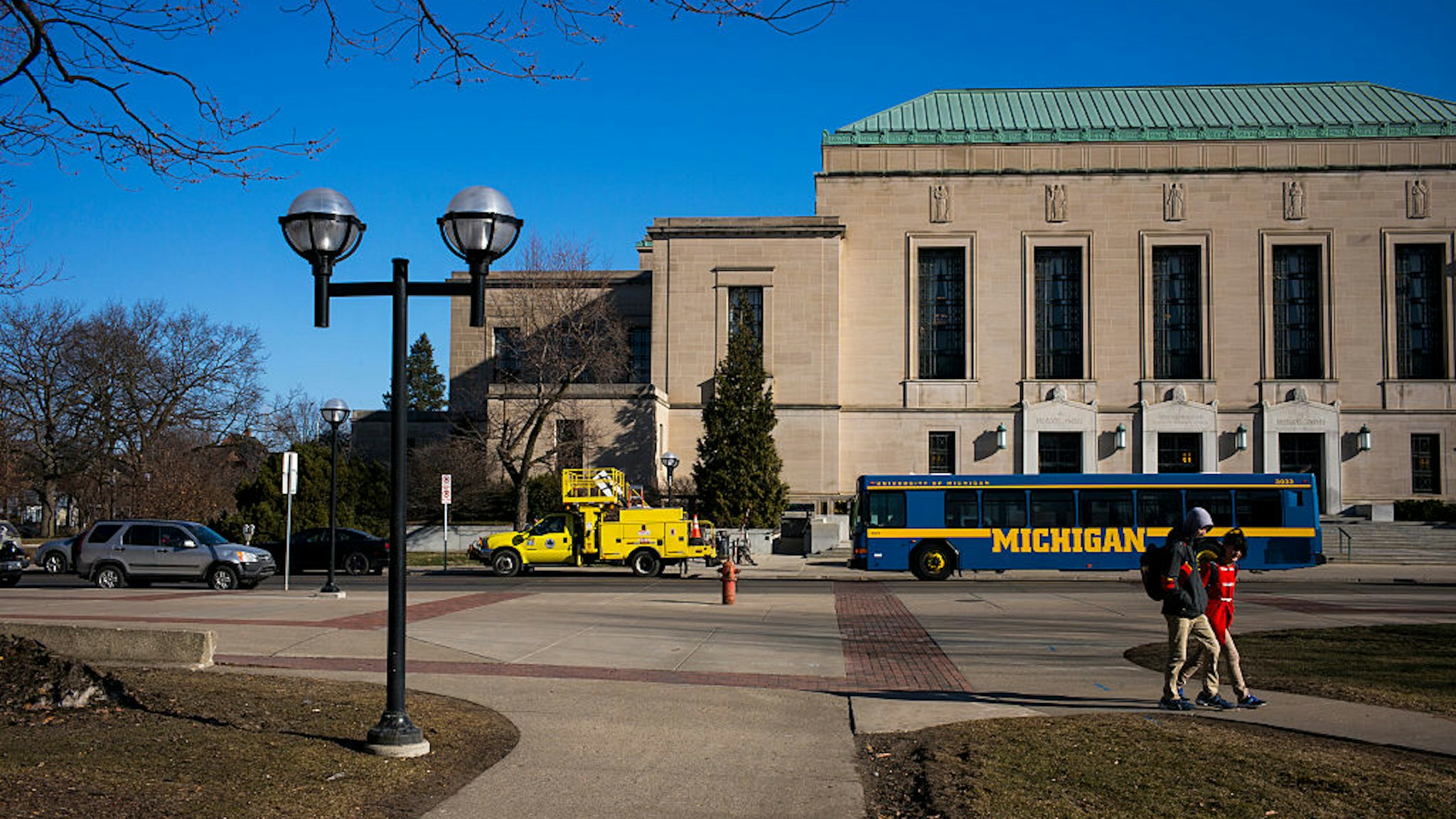 The Horace H. Rackham School of Graduate Studies Building is viewed on the central campus March 24, 2015 at the University of Michigan in Ann Arbor, Michigan.