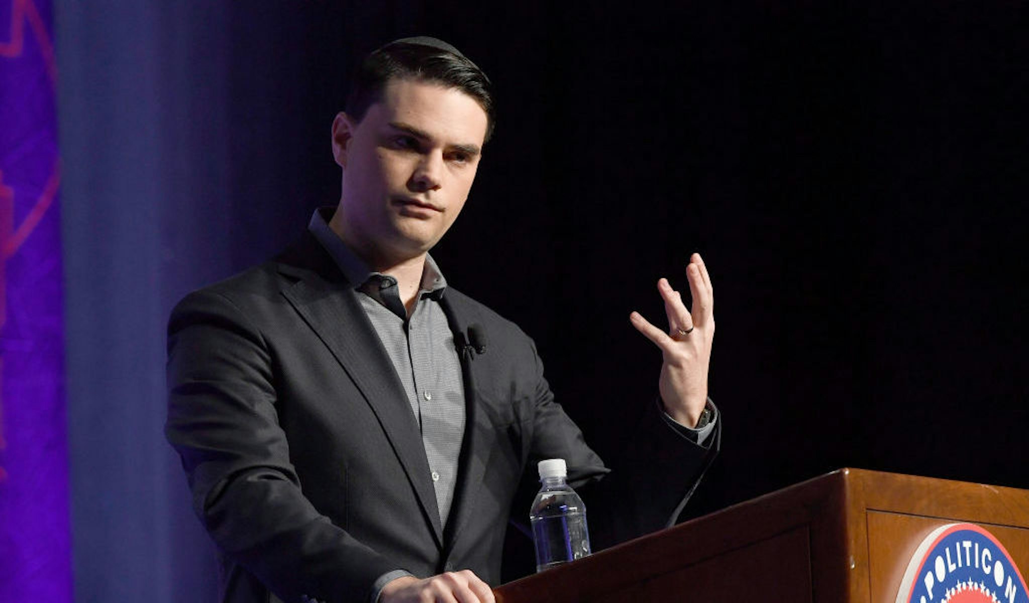 LOS ANGELES, CA - OCTOBER 21: Ben Shapiro speaks onstage at Politicon 2018 at Los Angeles Convention Center on October 21, 2018 in Los Angeles, California. (Photo by Michael S. Schwartz/Getty Images)