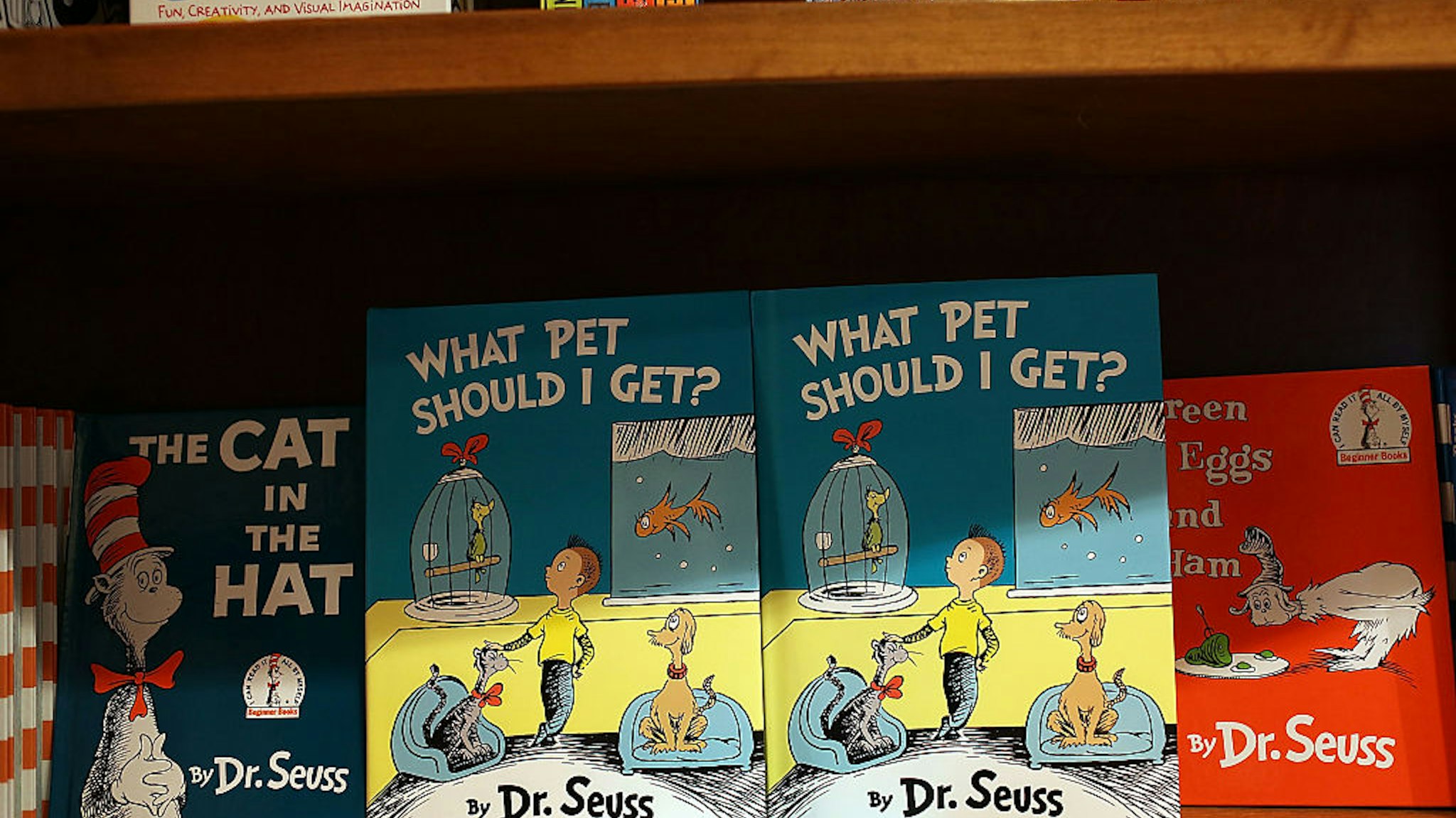 CORAL GABLES, FL - JULY 28: Dr. Seuss' never-before-published book, "What Pet Should I Get?" is seen on display on the day it is released for sale at the Books and Books store on July 28, 2015 in Coral Gables, United States. The manuscript by the author Theodor Geisel is reported to have been written in the 1950s or 1960s and stashed away in his office until his widow found it in 2013.
