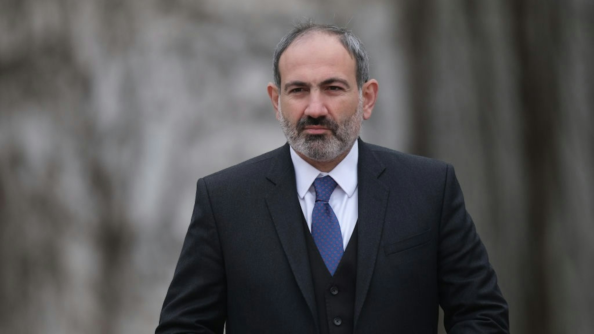 BERLIN, GERMANY - FEBRUARY 01: Armenian Prime Minister Nikol Pashinyan arrives to meet German Chancellor Angela Merkel at the Chancellery on February 01, 2019 in Berlin, Germany. Pashinyan is in Berlin to meet with Merkel, President Steinmeier and Bundestag President Schäuble. (Photo by Sean Gallup/Getty Images)