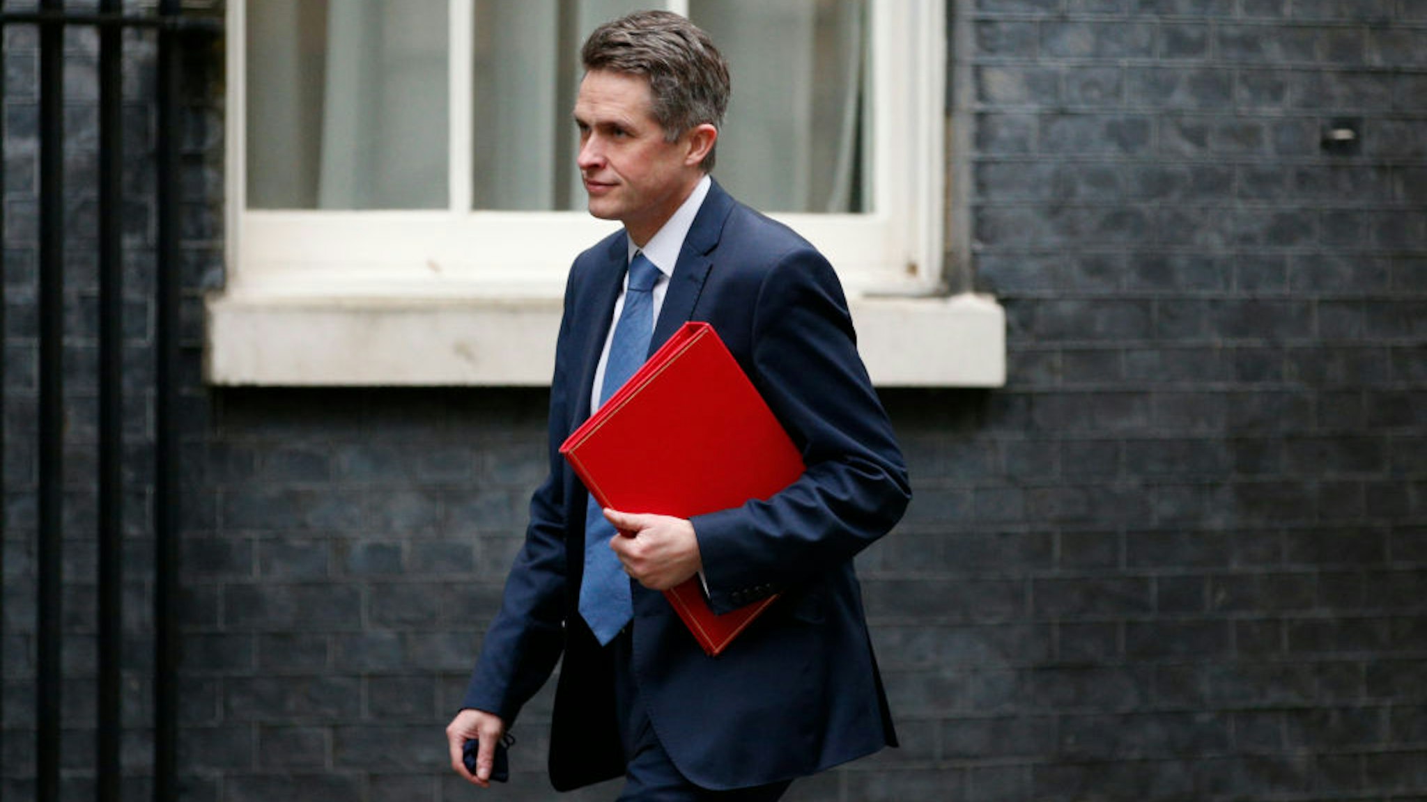 Secretary of State for Education Gavin Williamson, Conservative Party MP for South Staffordshire, walks along Downing Street in London, England, on January 27, 2021.