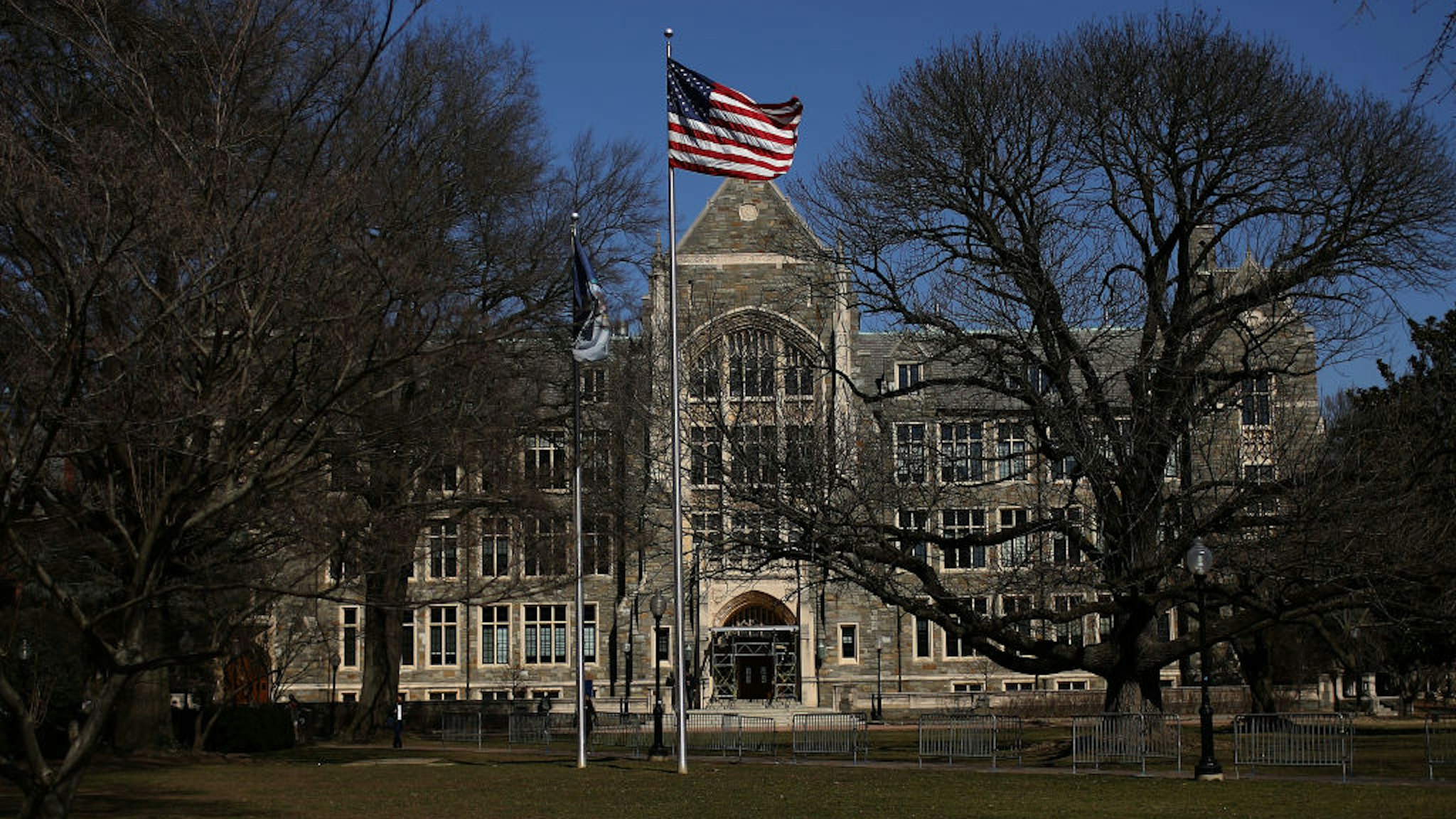 The campus of Georgetown University is shown March 12, 2019 in Washington, DC. Georgetown University and several other schools including Yale, Stanford, the University of Texas, University of Southern California and UCLA were named today in an FBI investigation targeting 50 people as part of a bribery scheme to accept students with lower test scores into some of the leading universities across the United States.