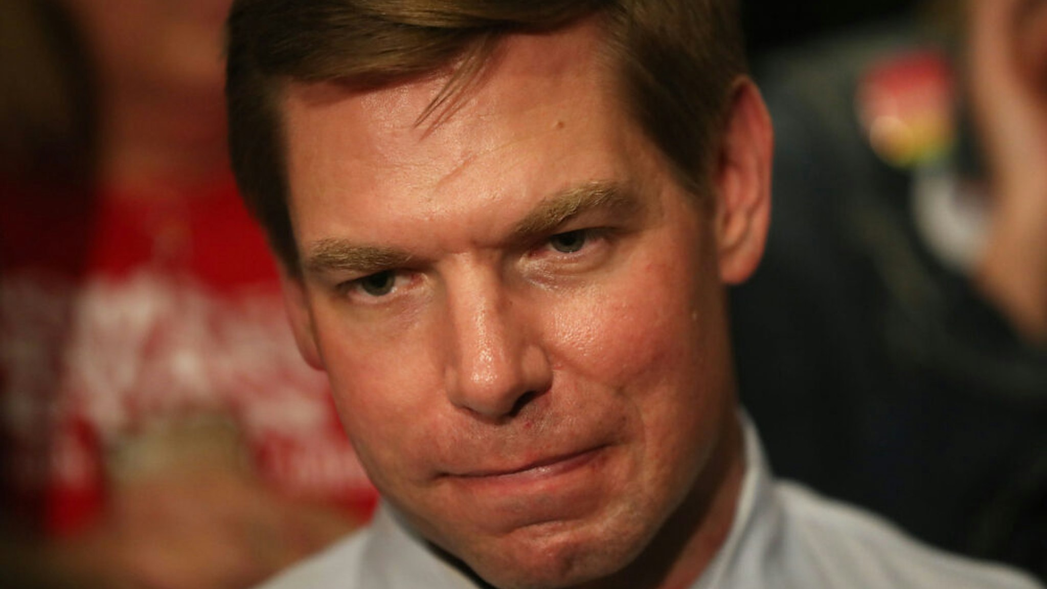 SUNRISE, FLORIDA - APRIL 09: Rep. Eric Swalwell (D-CA), who announced that he is running for president in 2020 speaks during a gun violence town hall at the BB&amp;T Center on April 09, 2019 in Sunrise, Florida. Rep. Swalwell held the town hall not far from Marjory Stoneman Douglas high school which was the site of a mass shooting in 2018.