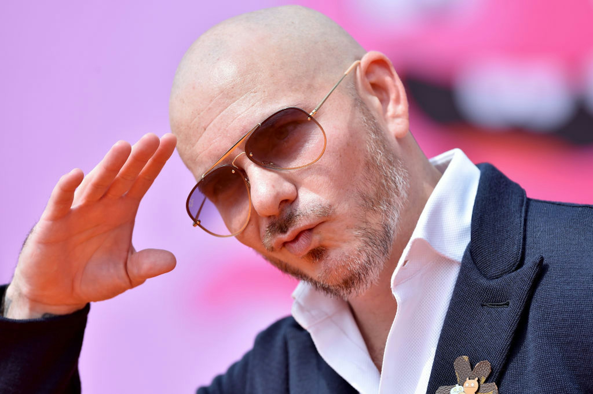 Pitbull attends STX Films World Premiere of "UglyDolls" at Regal Cinemas L.A. Live on April 27, 2019 in Los Angeles, California.