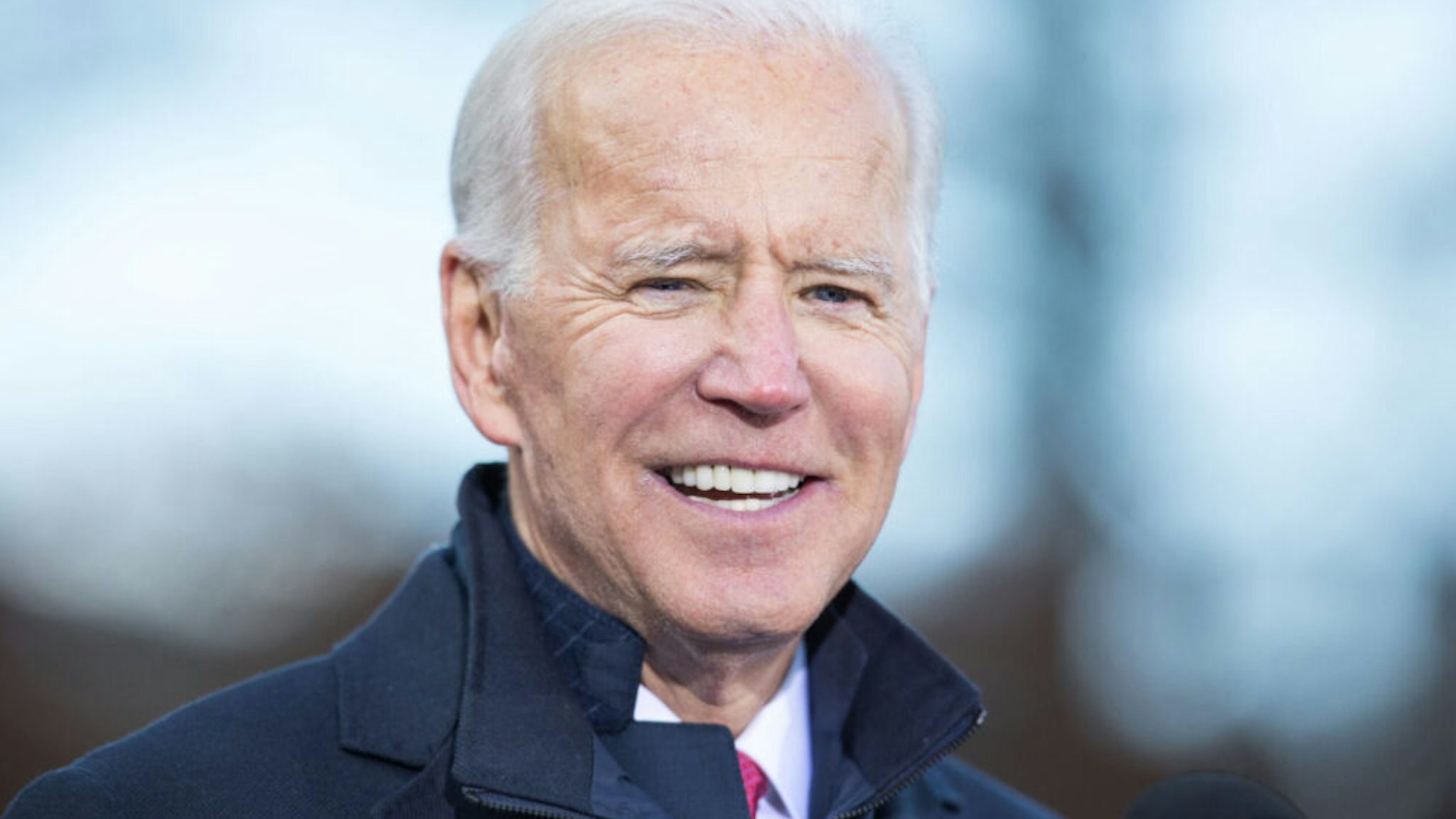 CONCORD, NH - NOVEMBER 08: Democratic presidential candidate, former vice President Joe Biden speaks during a rally after he signed his official paperwork for the New Hampshire Primary at the New Hampshire State House on November 8, 2019 in Concord, New Hampshire. The state's first-in-the-nation primary will be held on February 11, 2020.