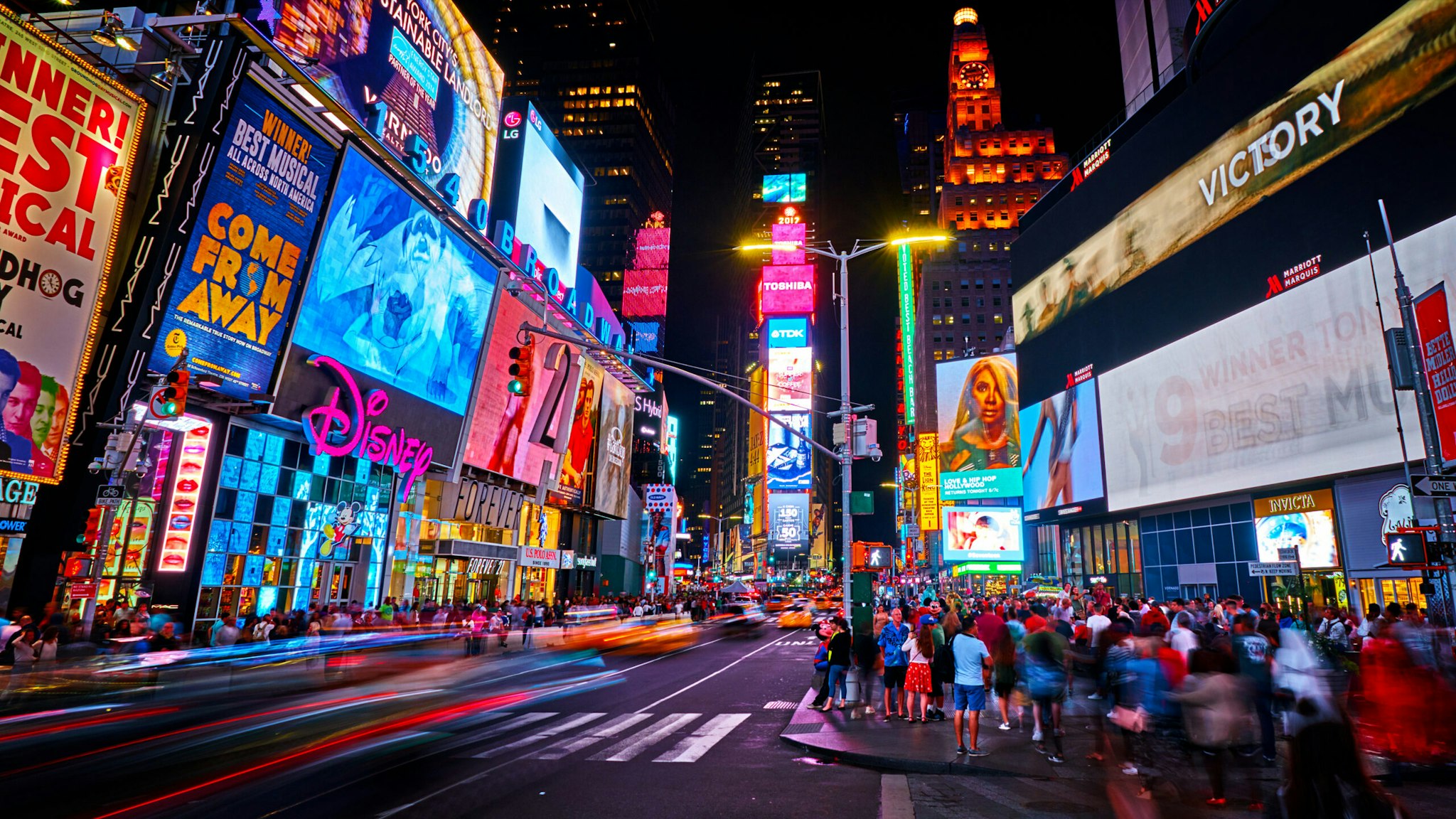Night Times Square. New York - stock photo