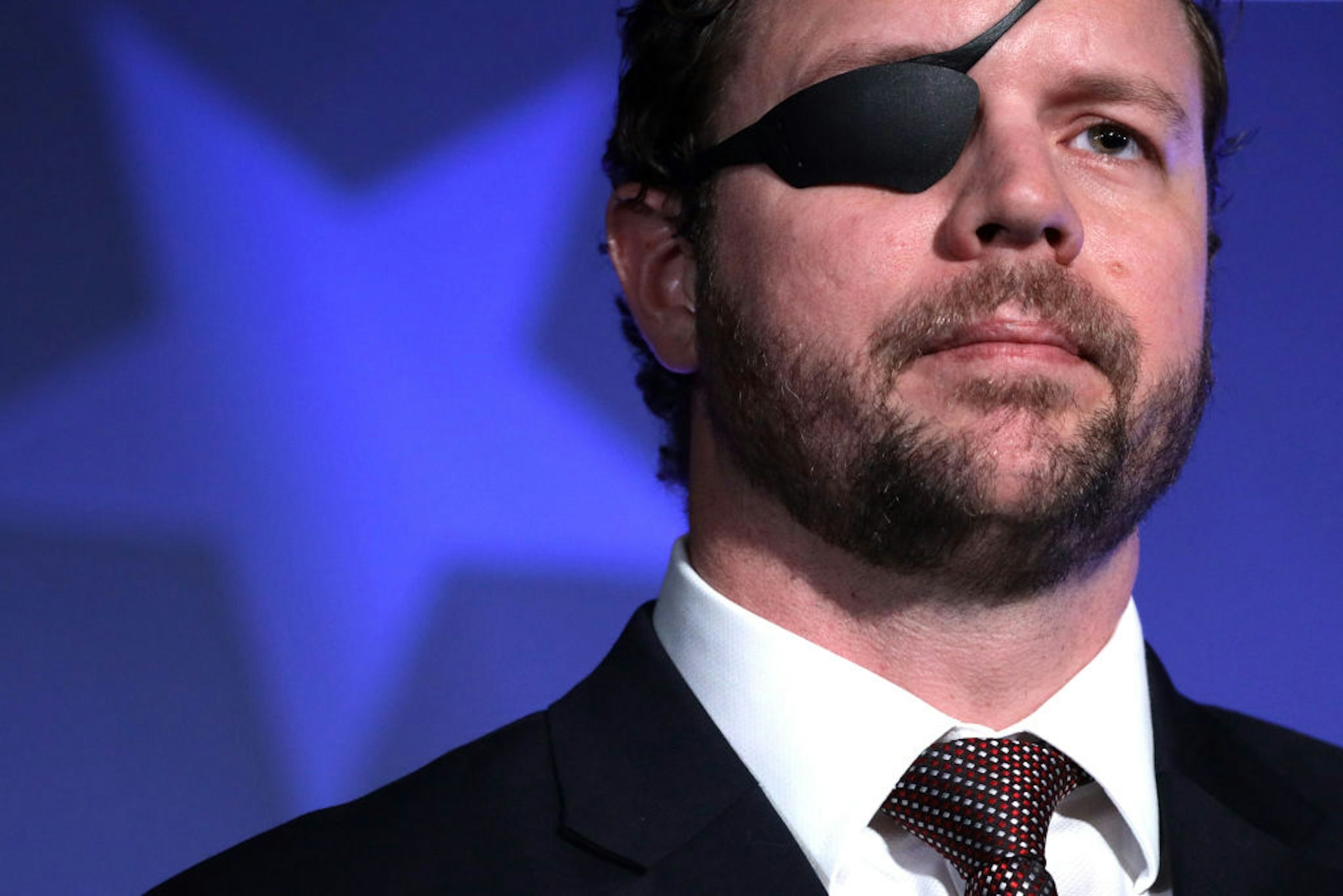 NATIONAL HARBOR, MARYLAND - FEBRUARY 26: U.S. Rep. Dan Crenshaw (R-TX) speaks on “The Fate of Our Culture and Our Nation Hangs in the Balance” during the CPAC Direct Action Training at the annual Conservative Political Action Conference at Gaylord National Resort &amp; Convention Center February 26, 2020 in National Harbor, Maryland. U.S. President Donald Trump is expected to address the annual event on February 29th. (Photo by Alex Wong/Getty Images)