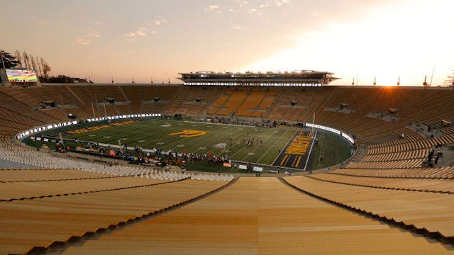 BERKELEY, CALIFORNIA - DECEMBER 05: A general view during the California Golden Bears game against the Oregon Ducks at California Memorial Stadium on December 05, 2020 in Berkeley, California. (Photo by Ezra Shaw/Getty Images)
