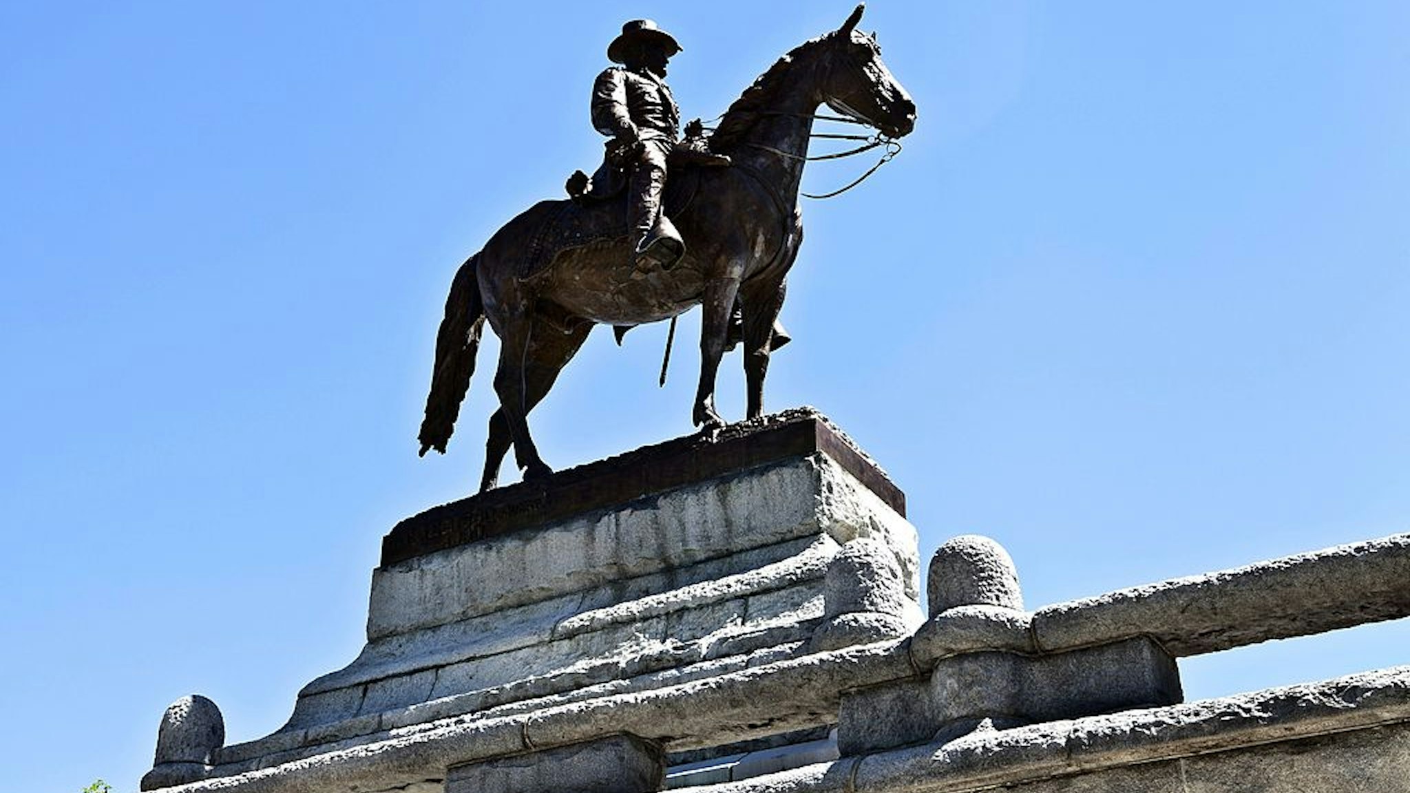 CHICAGO - MAY 24: Louis T. Rebisso's Ulysses S. Grant Memorial, sits outside the southern entrance to Lincoln Park Zoo in Chicago, Illinois on MAY 24, 2013. (Photo By Raymond Boyd/Getty Images)