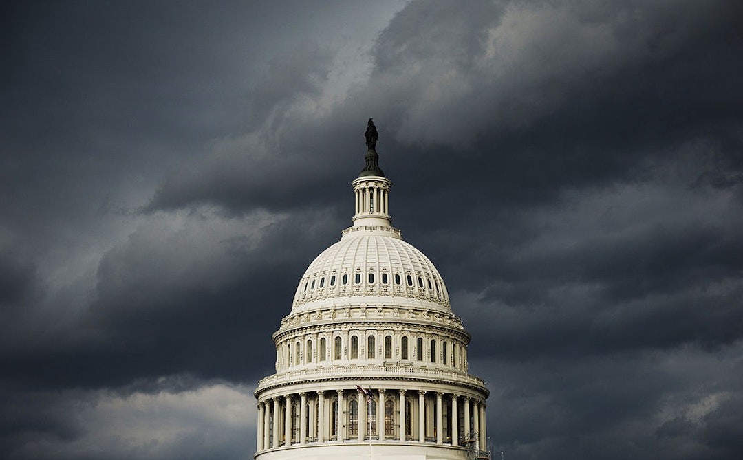 UNITED STATES - JULY 8: A strong storm front passes over the U.S. Capitol on Tuesday, July 8, 2014. (Photo By Bill Clark/CQ Roll Call)