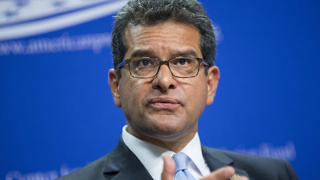 epresentative Pedro Pierluisi, resident commissioner of Puerto Rico, speaks during a panel discussion at the Center for American Progress Action Fund in Washington, D.C., U.S., on Thursday, June 23, 2016.