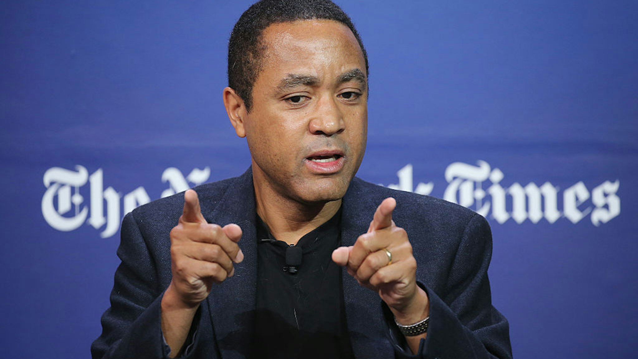 Author, columnist and professor at Columbia University, John McWhorter speaks onstage during the New York Times Schools for Tomorrow conference at New York Times Building on September 17, 2015 in New York City. (Photo by Neilson Barnard/Getty Images for New York Times)