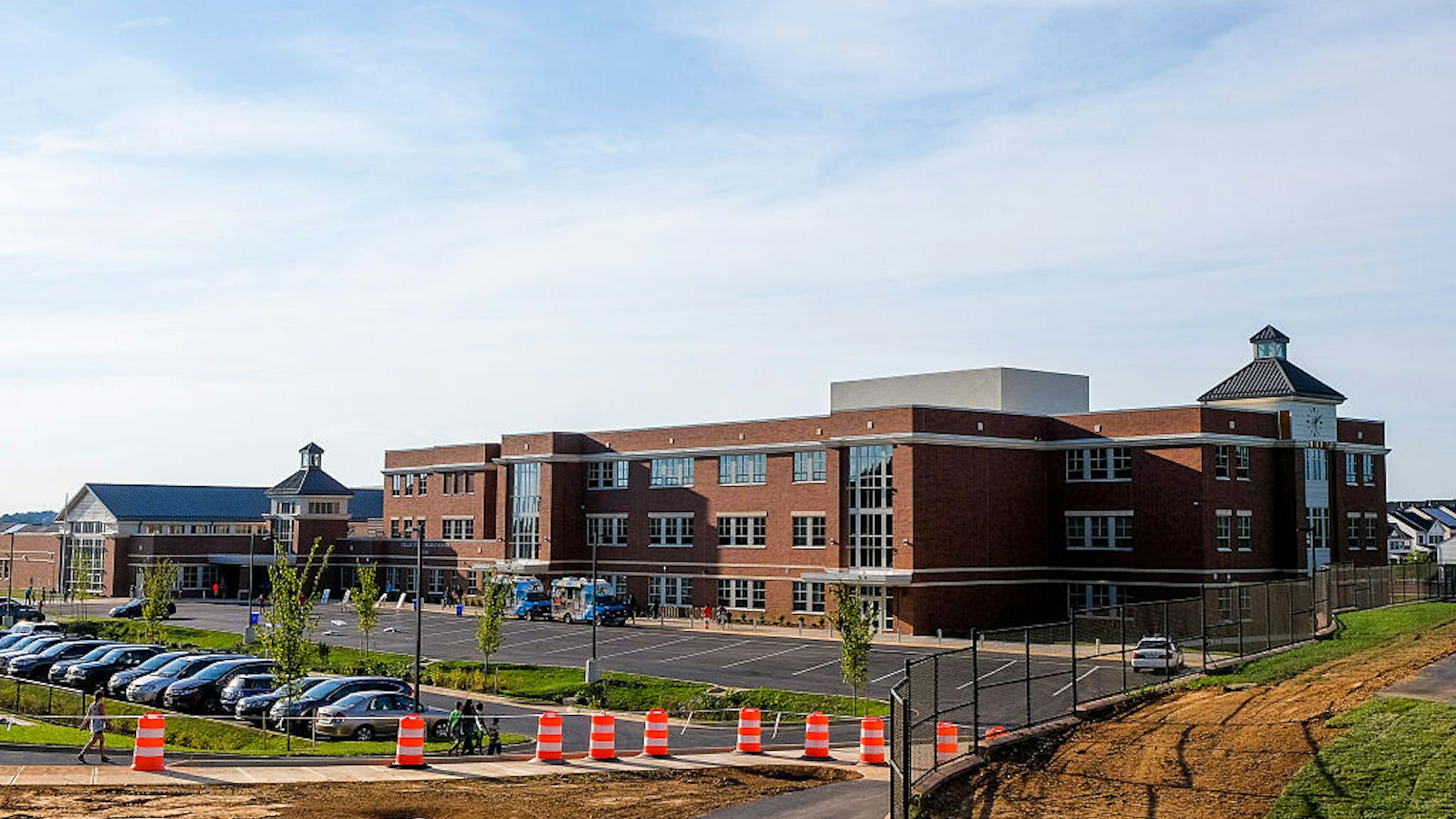 Hallie Wells Middle School is the first new middle school in 11 years in Maryland's Montgomery County, on Wednesday, August 24, 2016, in Clarksburg, MD. The school soon opens as enrollment in Montgomery County, Maryland's largest school system, continues to grow.