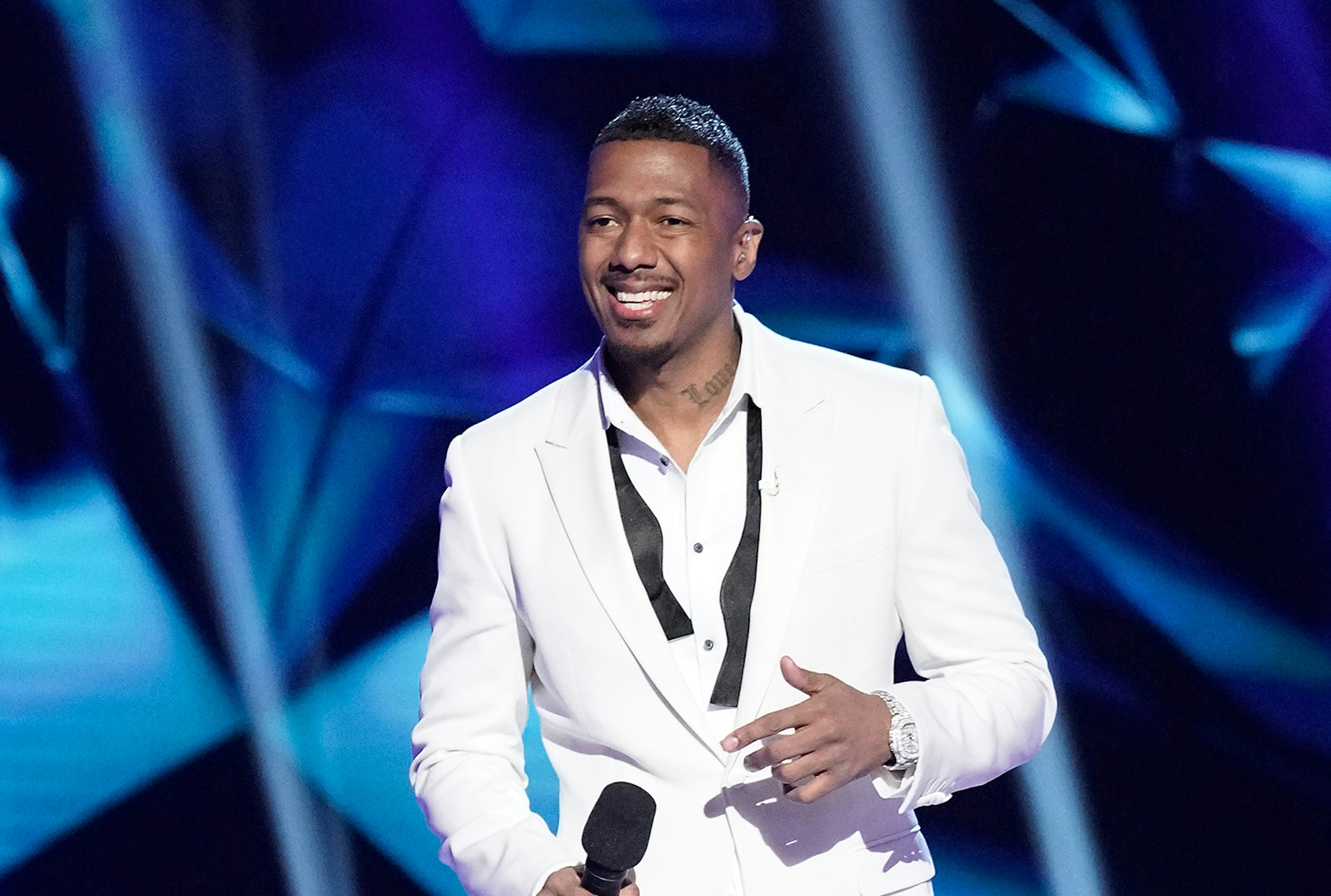 Host Nick Cannon in the Old Friends, New Clues: Group C Championships episode of THE MASKED SINGER airing Wednesday, March 25 (8:00-9:01 PM ET/PT) on FOX. (Photo by FOX via Getty Images)