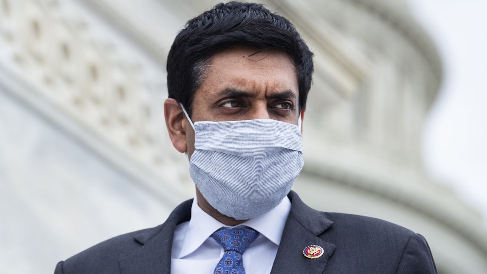 UNITED STATES - DECEMBER 4: Rep. Ro Khanna, D-Calif., is seen on the House steps of the Capitol during votes on Friday, December 4, 2020.