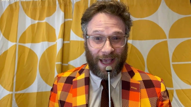 UNSPECIFIED - OCTOBER 21: In this screengrab, host and HFC founder Seth Rogen speaks during Hilarity For Charity's Head To Head Virtual Game Night, hosted by Seth Rogen, presented by Biogen, on October 21, 2020. Hilarity For Charity's Head To Head Virtual Game Night is a 70s-themed fundraiser benefitting Alzheimer’s awareness. (Photo by