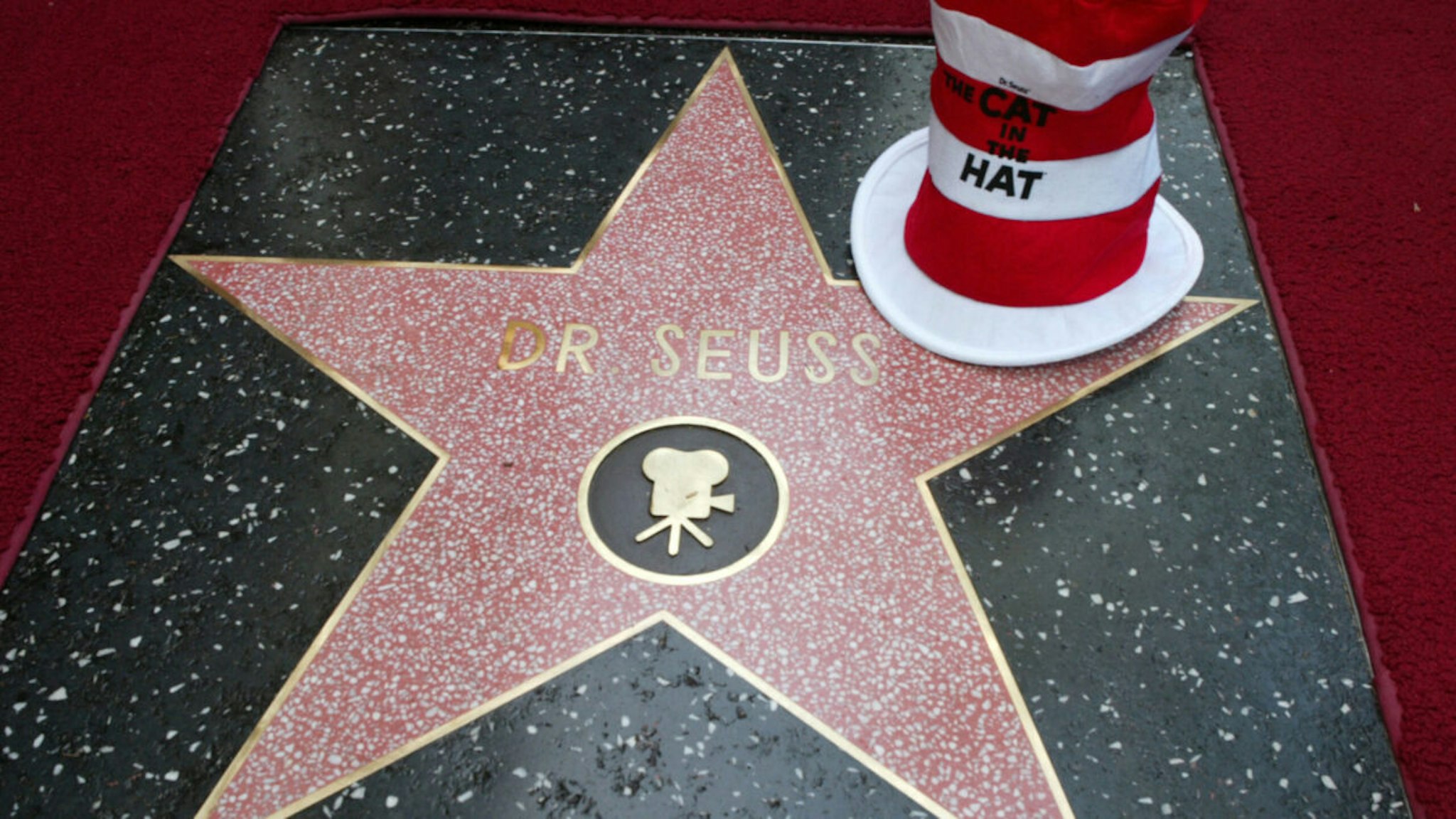 Dr. Seuss Star during Theodor "Dr. Seuss" Geisel Honored Posthumously with Star on Hollywood Walk of Fame at Hollywood Blvd. in Hollywood, California, United States.
