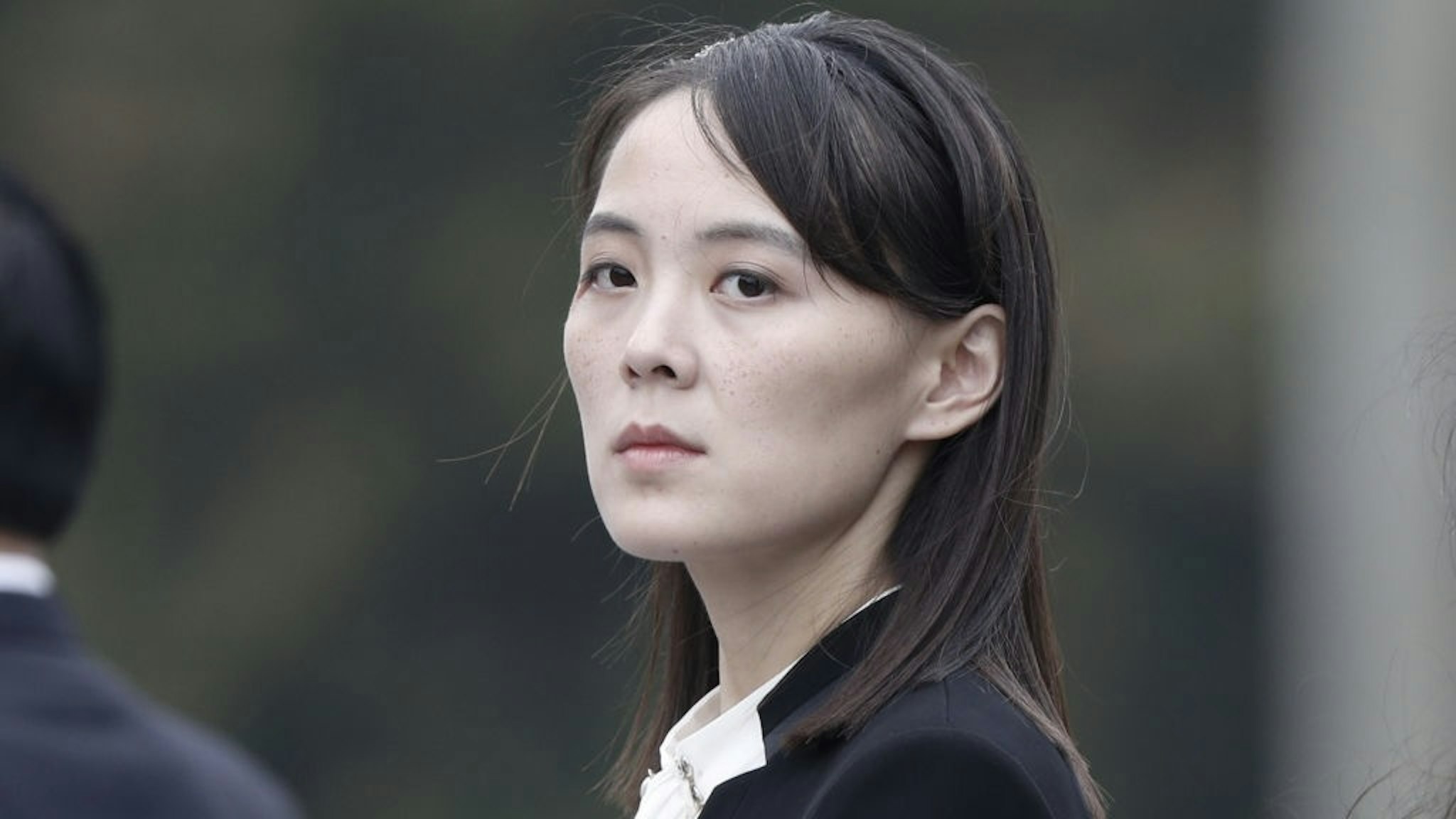 Kim Yo Jong, sister of North Korean leader Kim Jong Un, attends a wreath laying ceremony at the Ho Chi Minh Mausoleum in Hanoi, Vietnam, on Saturday, March 2, 2019. North Korean Leader Kim Jong Un will have a long train ride home through China to think about what went wrong in his second summit with Donald Trump and how to keep it from reversing his gains of the past year. Photographer: Jorge Silva/Pool via Bloomberg