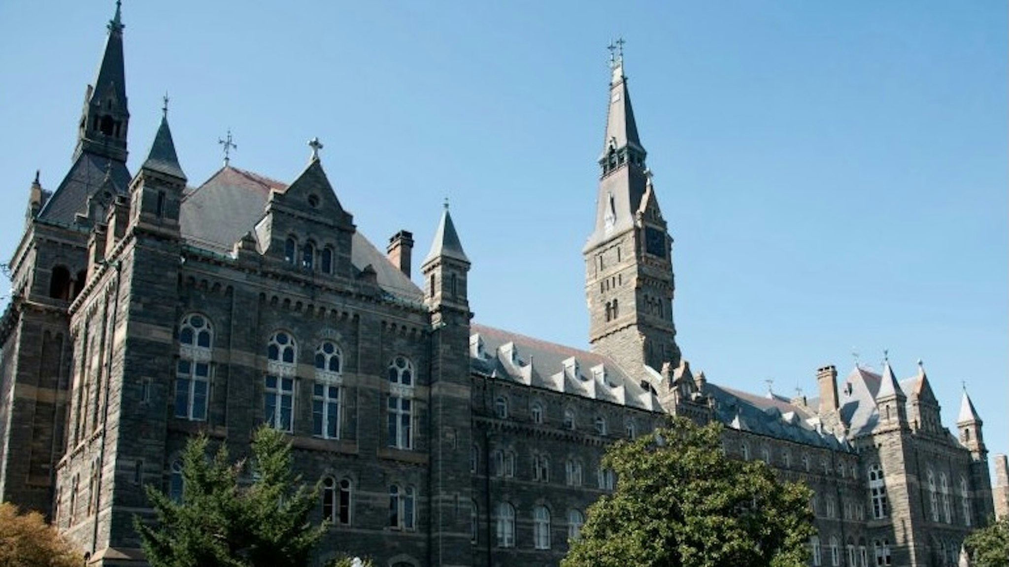 Healy Hall on the campus of Georgetown University, Washington, D.C. (Photo by: Robert Knopes/Universal Images Group via Getty Images)