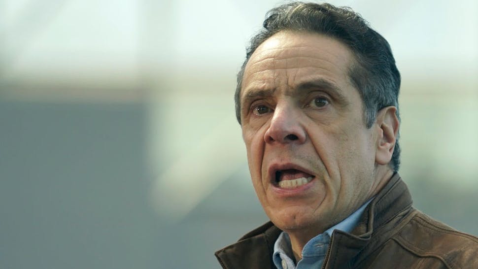Andrew Cuomo New York Gov. Andrew Cuomo speaks at a vaccination site on Monday, March 8, 2021, in New York. (AP Photo/Seth Wenig, Pool)