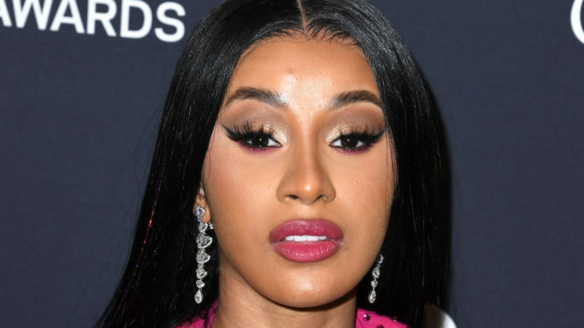 Cardi B arrives at the Pre-GRAMMY Gala and GRAMMY Salute to Industry Icons Honoring Sean "Diddy" Combs at The Beverly Hilton Hotel on January 25, 2020 in Beverly Hills, California.