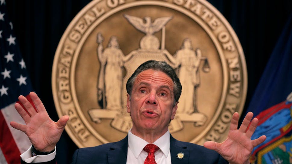 New York Governor Cuomo New York Governor Andrew Cuomo speaks during a news conference at his office on March 24, 2021 in New York City.
