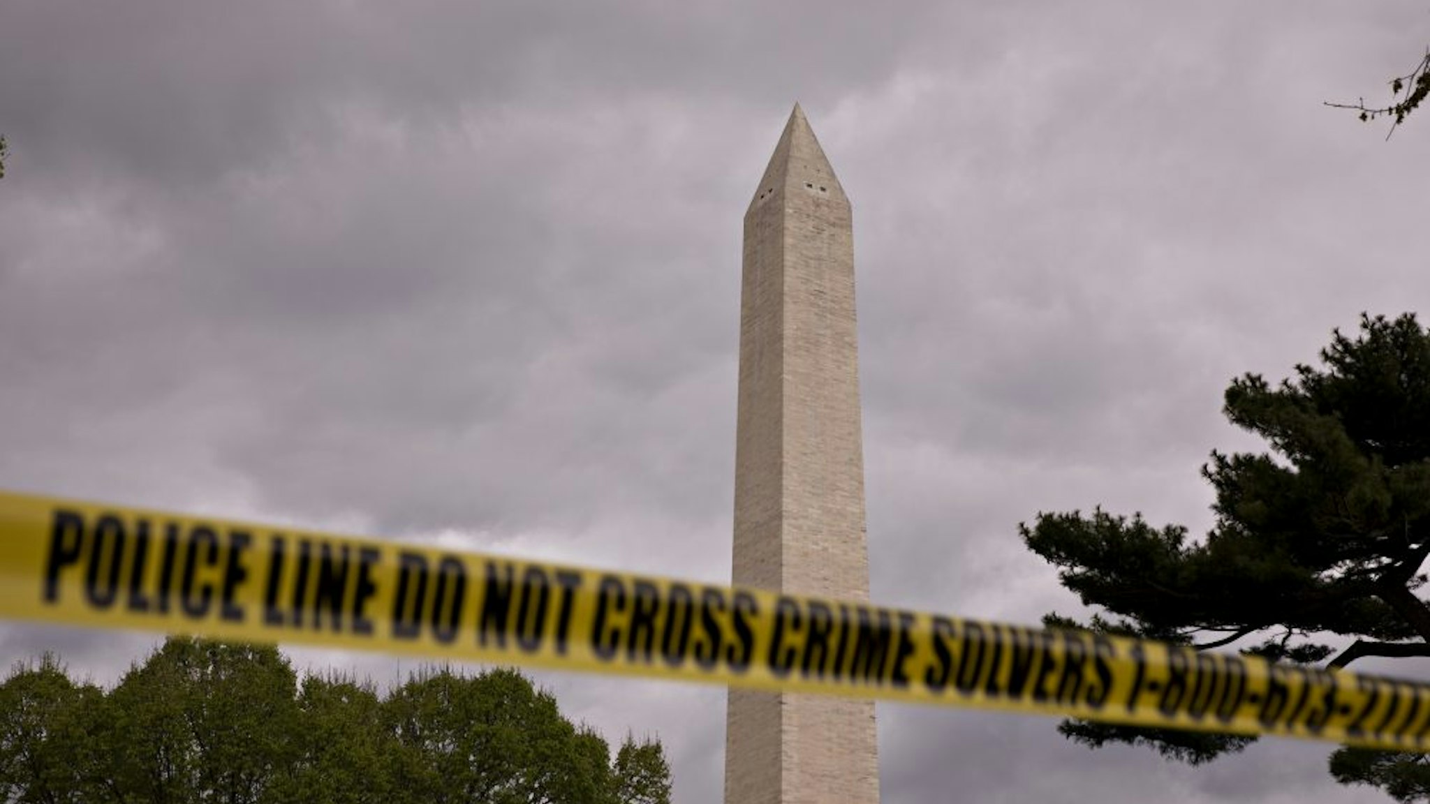 Washington Monument police tape