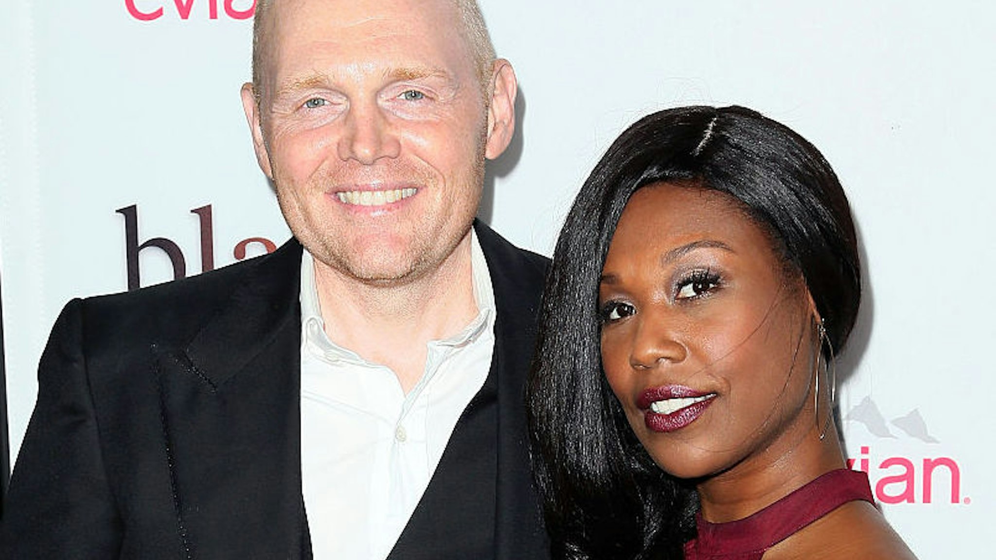 Actor Bill Burr (L) and wife Nia Renee Hill attend the premiere of Relativity Media's "Black or White" at Regal Cinemas L.A. Live on January 20, 2015 in Los Angeles, California.