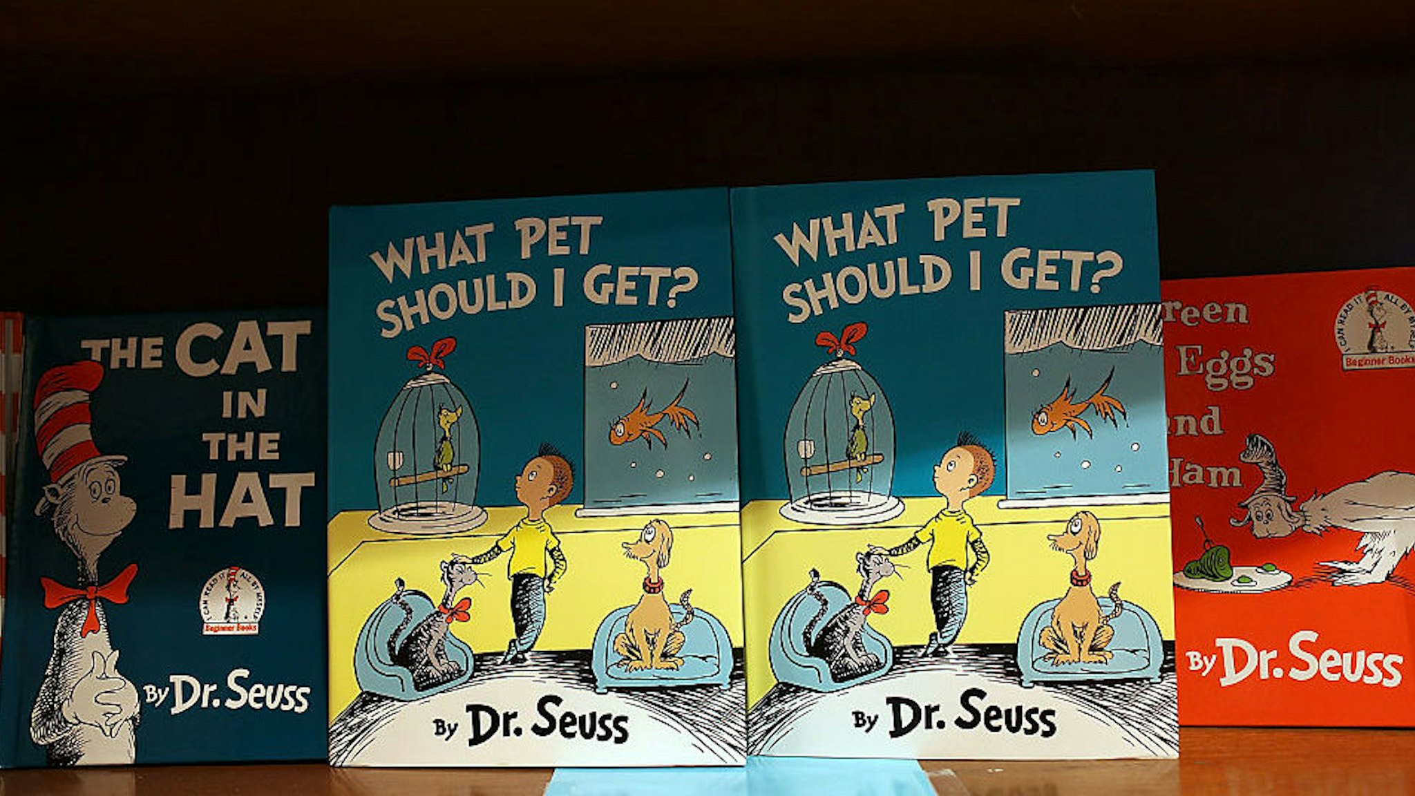 Dr. Seuss' never-before-published book, "What Pet Should I Get?" is seen on display on the day it is released for sale at the Books and Books store on July 28, 2015 in Coral Gables, United States.