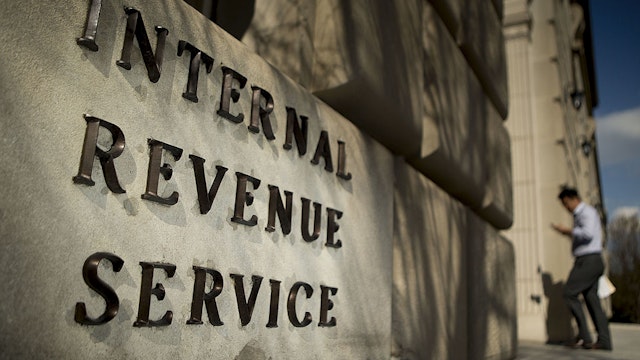 The Internal Revenue Service (IRS) headquarters strands in Washington, D.C., U.S., on Wednesday, April 9, 2014. The deadline for filing 2013 U.S. taxes is April 15. Photographer: Andrew Harrer/Bloomberg via Getty Images