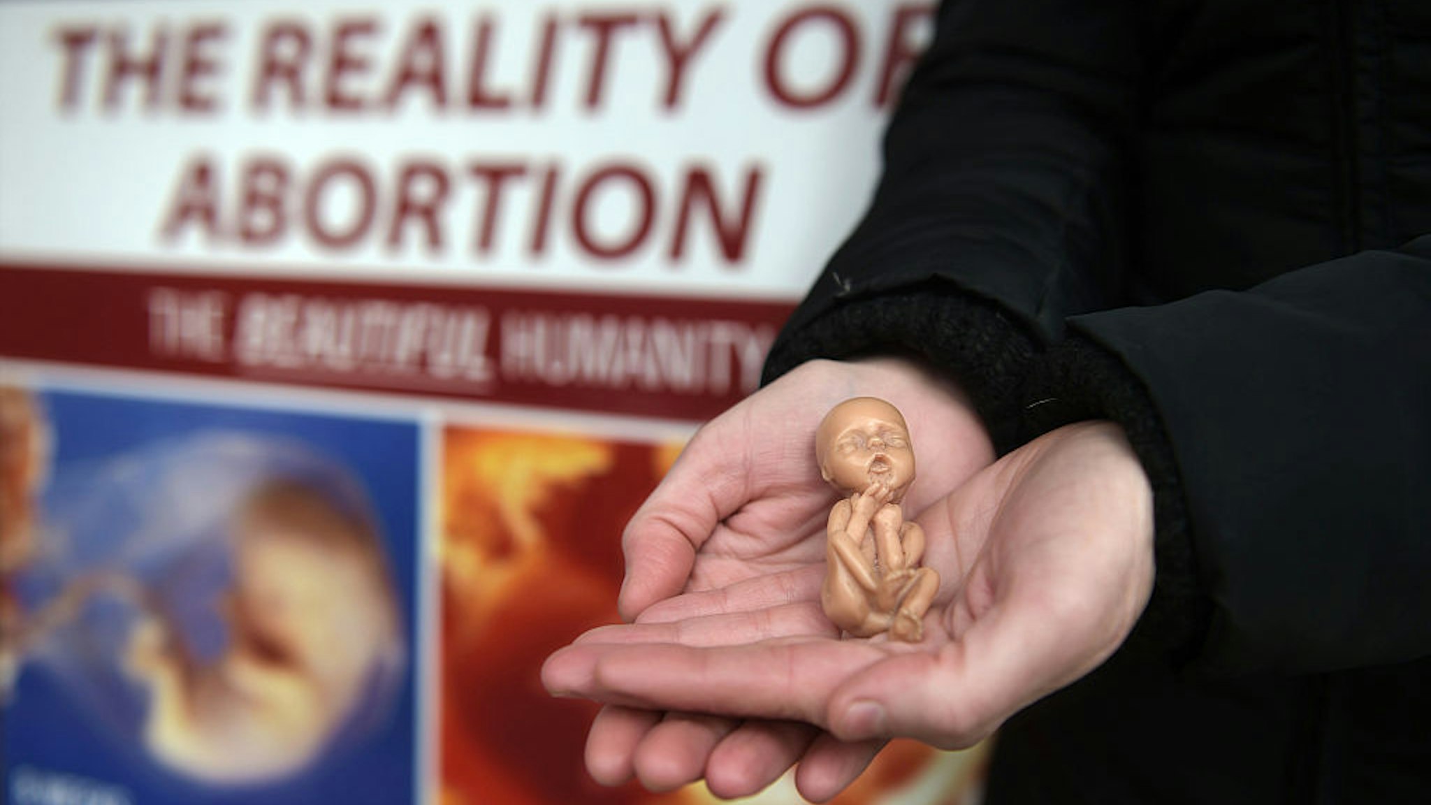 Pro Life Campaigners Rally Outisde The Marie Stopes Clinic In Belfast