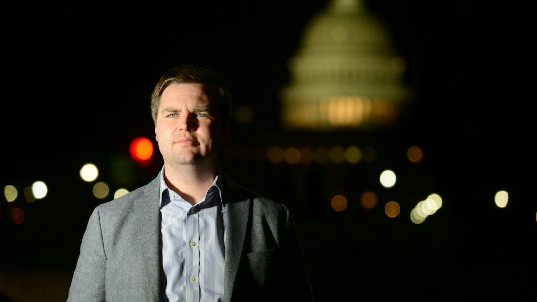 J.D. Vance, author of the book "Hillbilly Elegy," poses for a portrait photograph near the US Capitol building in Washington, D.C., January 27, 2017