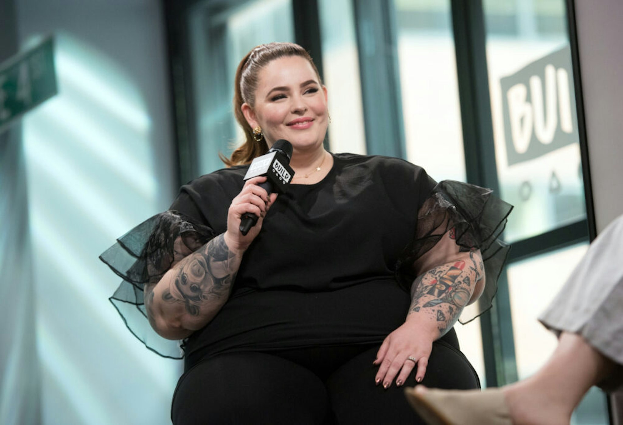 NEW YORK, NY - SEPTEMBER 20: Tess Holliday visits Build Series to discuss her new book "The Not So Subtle Art Of Being A Fat Girl: Loving The Skin You're In" at Build Studio on September 20, 2017 in New York City.