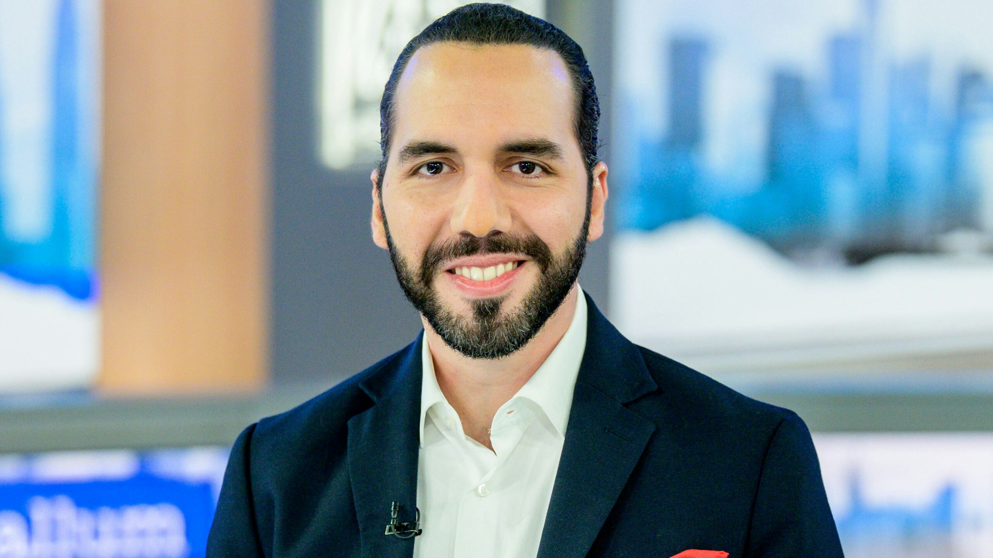 NEW YORK, NEW YORK - SEPTEMBER 26: President of El Salvador Nayib Bukele visits "The Story With Martha MacCallum" at Fox News Channel Studios on September 26, 2019 in New York City.