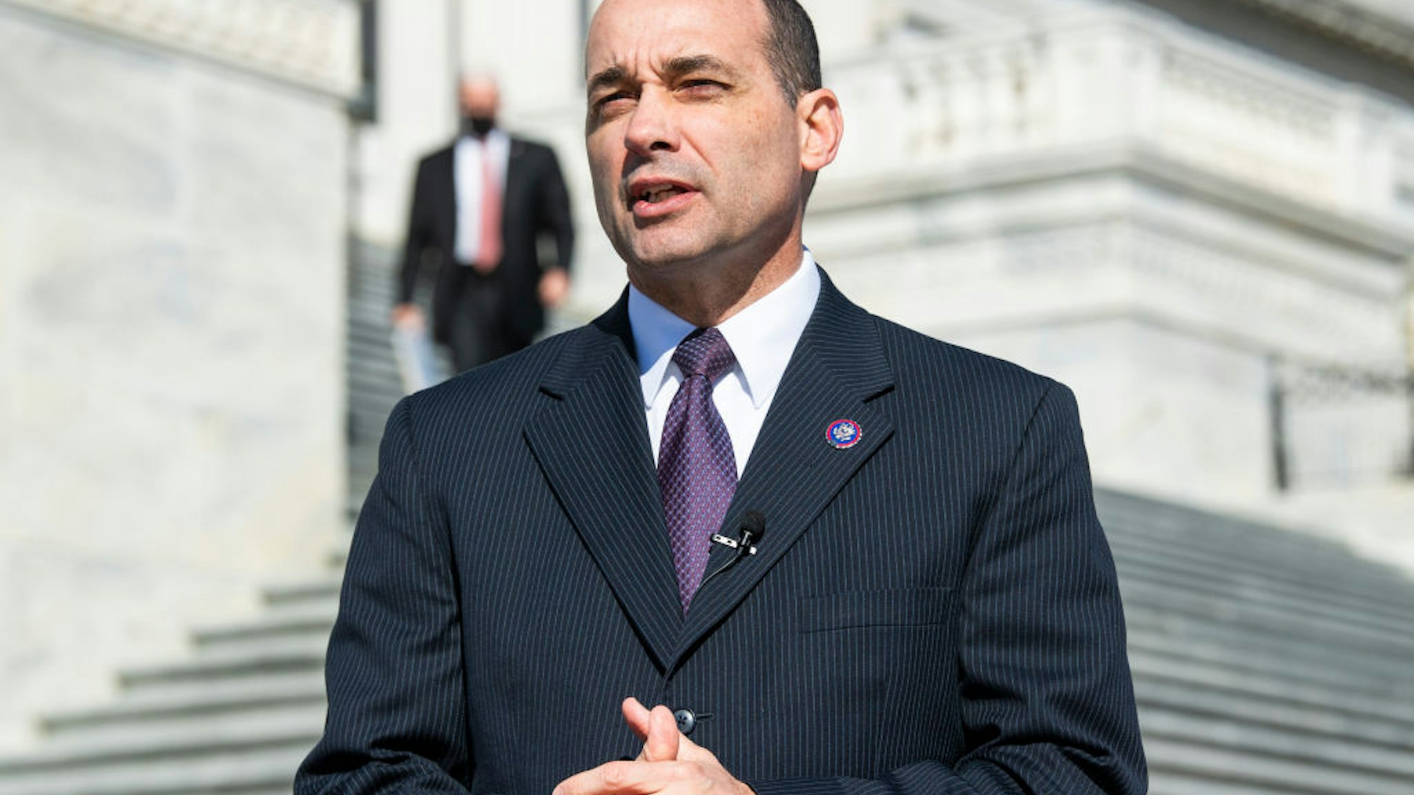 UNITED STATES - FEBRUARY 25: Rep. Bob Good, R-Va., is seen after a news conference with members of the House Freedom Caucus outside the Capitol to oppose the Equality Act, which prohibits discrimination on the basis of sex, gender identity, and sexual orientation, on Thursday February 25, 2021.