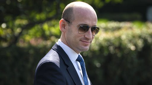 President Trump Departs White House For Trip To Arizona WASHINGTON, DC - JUNE 23: Senior Advisor Stephen Miller walks to Marine One on the South Lawn of the White House on June 23, 2020 in Washington, DC. President Trump is traveling to Arizona, where he will tour border-wall-construction operations in Yuma, later speaking to a conservative advocacy group in Phoenix.