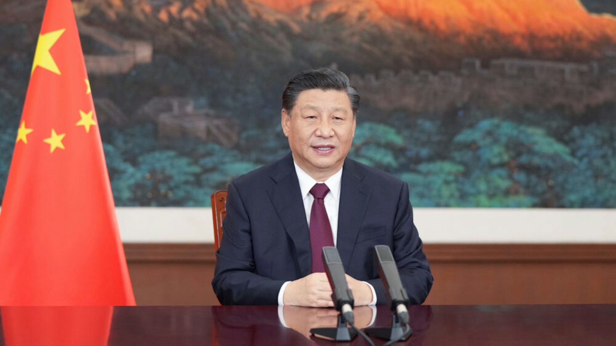 BEIJING, March 17, 2021 -- Chinese President Xi Jinping sends a video message to an event held by Bangladesh in commemoration of the centenary of its founding father Sheikh Mujibur Rahman's birth, also in celebration of the 50th anniversary of the country's independence on March 17, 2021. On behalf of the Chinese government and Chinese people, Xi extended sincere greetings and best wishes to Bangladeshi President Abdul Hamid, Bangladeshi Prime Minister Sheikh Hasina, and the Bangladeshi government and people.