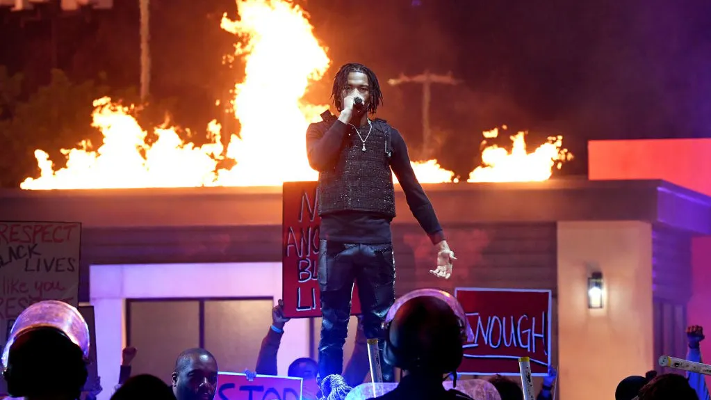 Rapper Depicts Police Shooting Black Man In Back During Grammys Performance