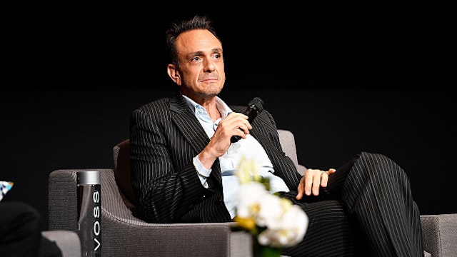 NORTH HOLLYWOOD, CA - MAY 31: Actor Hank Azaria speaks onstage during the FYC event for IFC's "Brockmire" and "Documentary Now!" at Saban Media Center on May 31, 2017 in North Hollywood, California.
