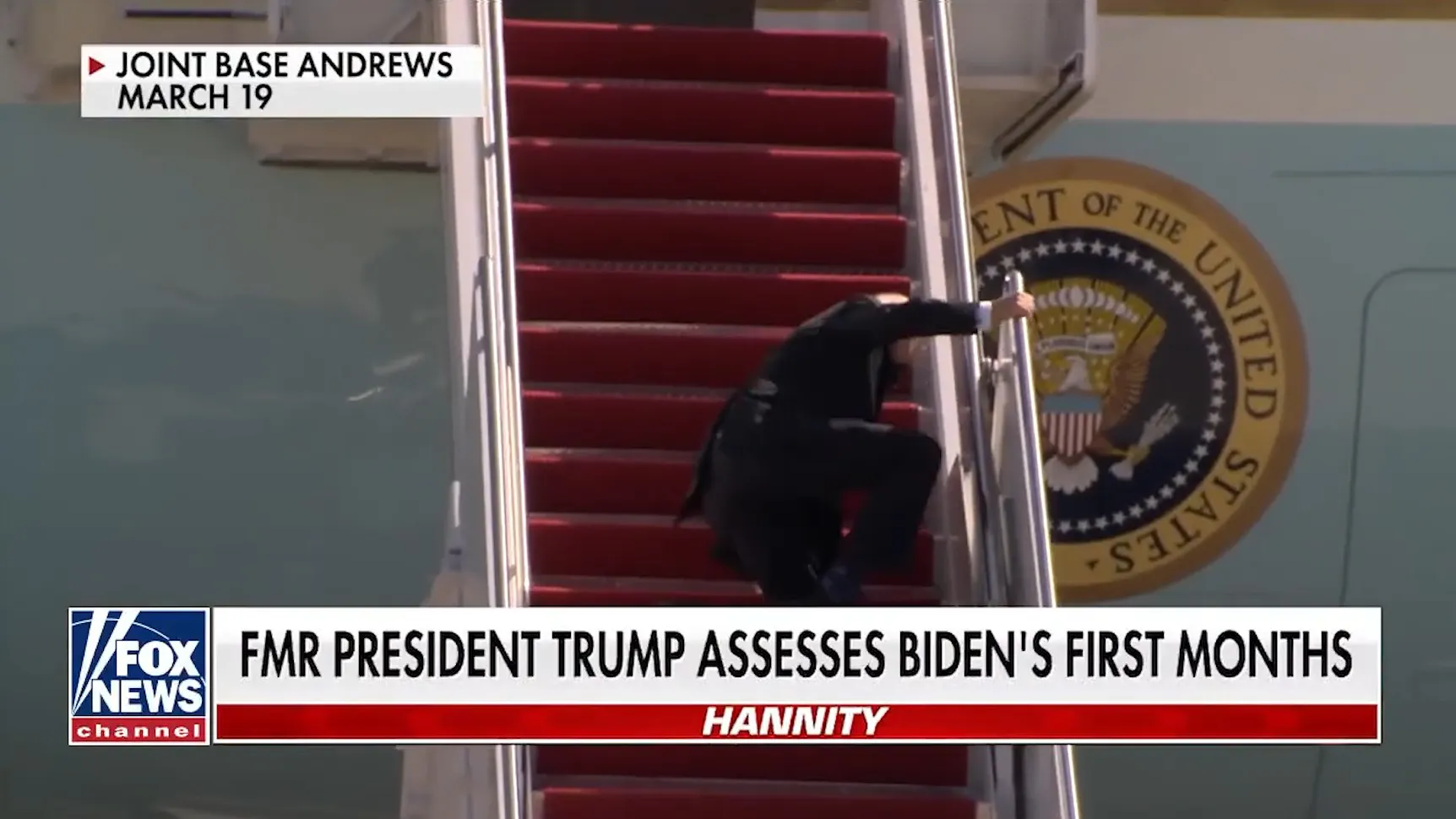 Trump On Biden’s First Months: Would Be Biggest Story Of The Year If A Republican Fell Down Stairs