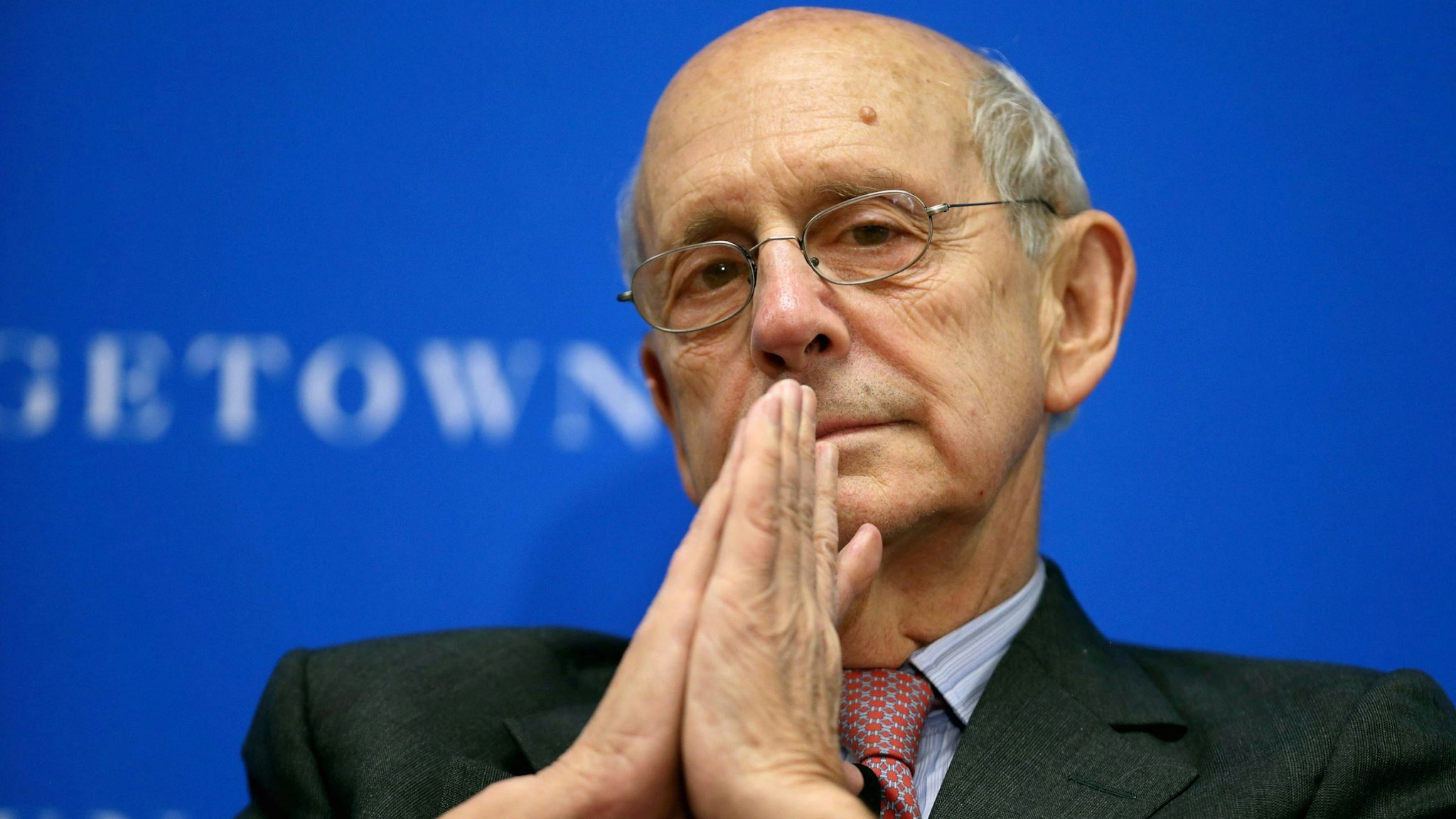 WASHINGTON, DC - APRIL 21: Supreme Court Associate Justice Stephen Breyer participates in a panel on "Lessons from the Past for the Future of Human Rights: A Conversation" at the Gewirz Student Center on the campus of the Georgetown University Law Center April 21, 2014 in Washington, DC. Organized by the law center, the New York Review of Books and the Bingham Centre for the Rule of Law the forum focused on the future of human rights.