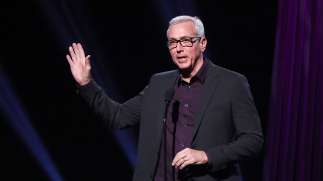 BURBANK, CALIFORNIA - JANUARY 18: Drew Pinsky speaks onstage during the 2019 iHeartRadio Podcast Awards Presented By Capital One at iHeartRadio Theater on January 18, 2019 in Burbank, California.