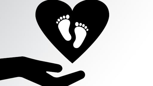 E3A3C7D2-C771-40F5-9B0C-4F3D4C13BEC3_1_105_c Family icon. Pregnancy sign. Caring for a child. Two hands protect the heart with footprints. Vector illustration - stock vector Family icon. Pregnancy sign. Caring for a child. Two hands protect the heart with footprints. Vector illustration