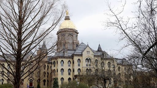 F5DC5EDA-DE52-4BAE-B036-93DAC0A268B9_1_201_a Campus scene University of Notre Dame in South Bend Indiana. (Photo by: Don & Melinda Crawford/Education Images/Universal Images Group via Getty Images)
